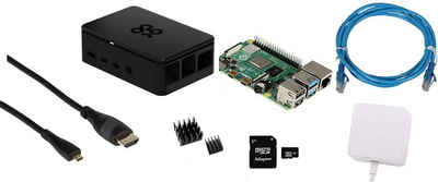 MegaComputerWorld Raspberry Pi 4B 2GB, 4GB, 8GB/Netzteil/Gehäuse/32GB/HDMI/LANkabel Mini-PC (4GB GB RAM)