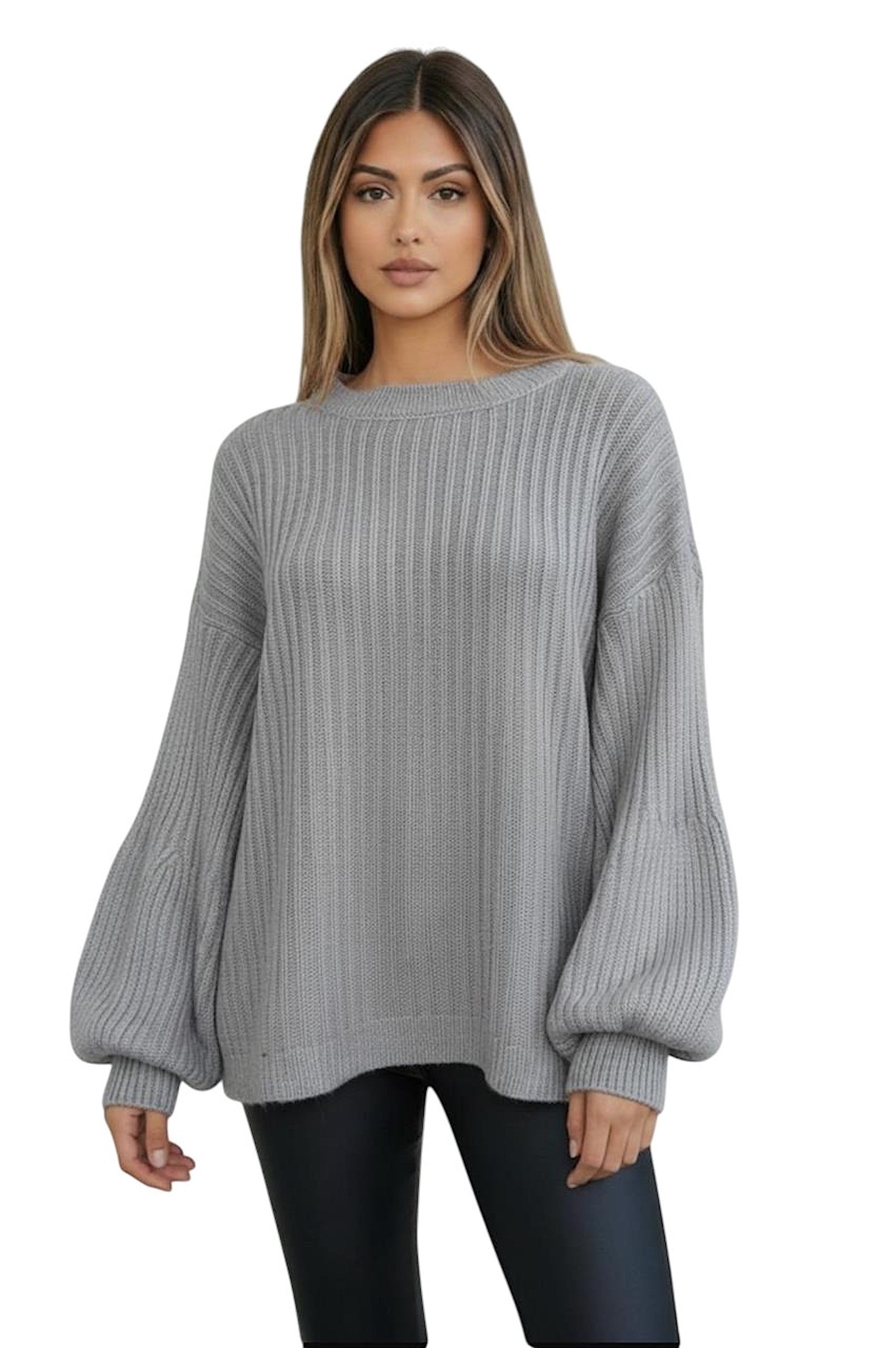 Worldclassca Strickpullover WORLDCLASSCA Damen Oversize Strickpulllover Ballonärmel Pulli Neue Kollektion - Stilvolle und gemütliche Strickmode für Damen
