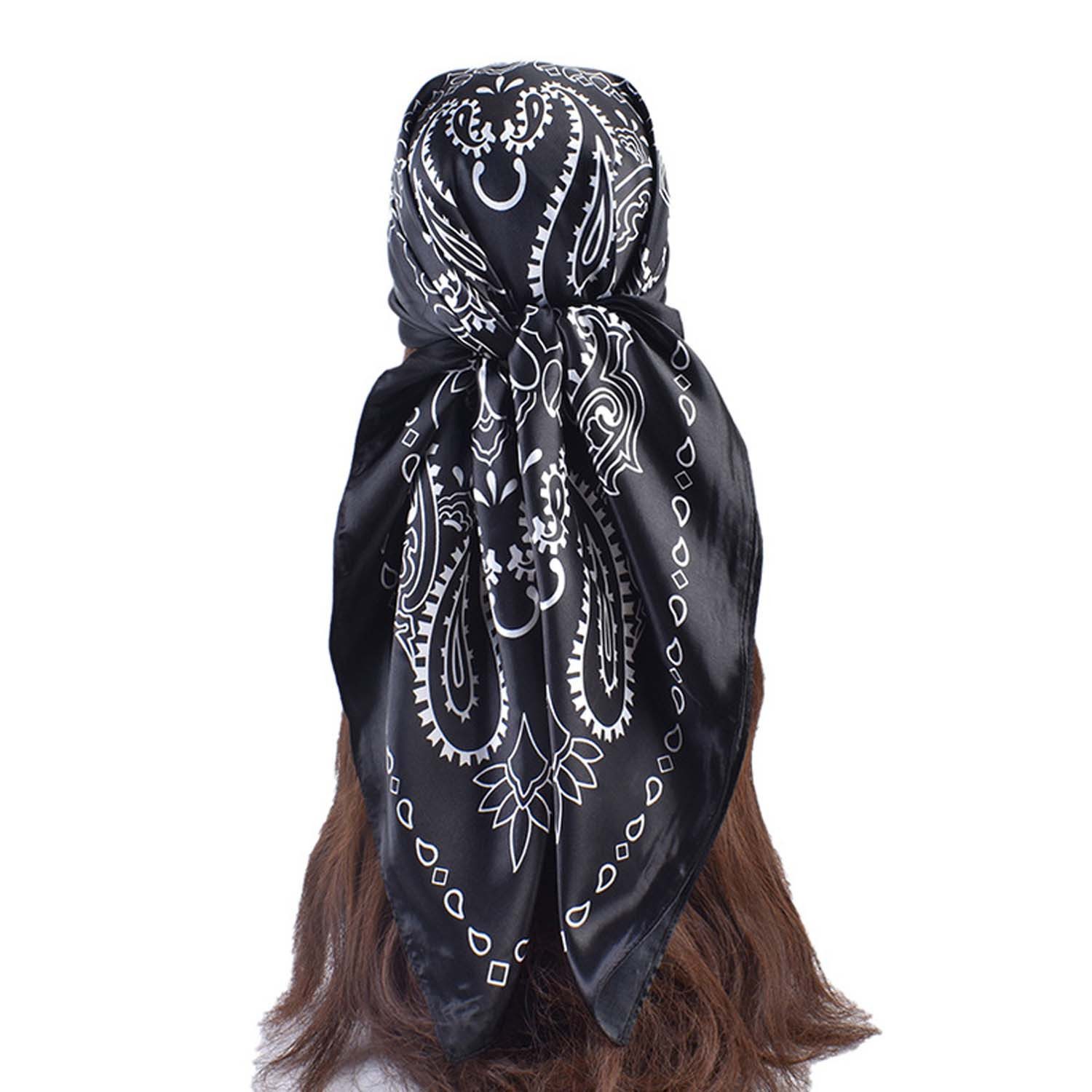 Zaewry Halstuch 90x90cm Kopftuch Bandanas Haartuch für Damen