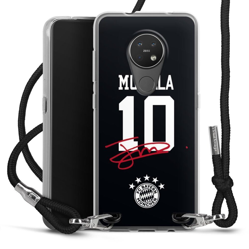 DeinDesign Handyhülle FC Bayern München Jamal Musiala FCB Musiala 10, Nokia 7.2 Handykette Hülle mit Band Case zum Umhängen Cover mit Kette