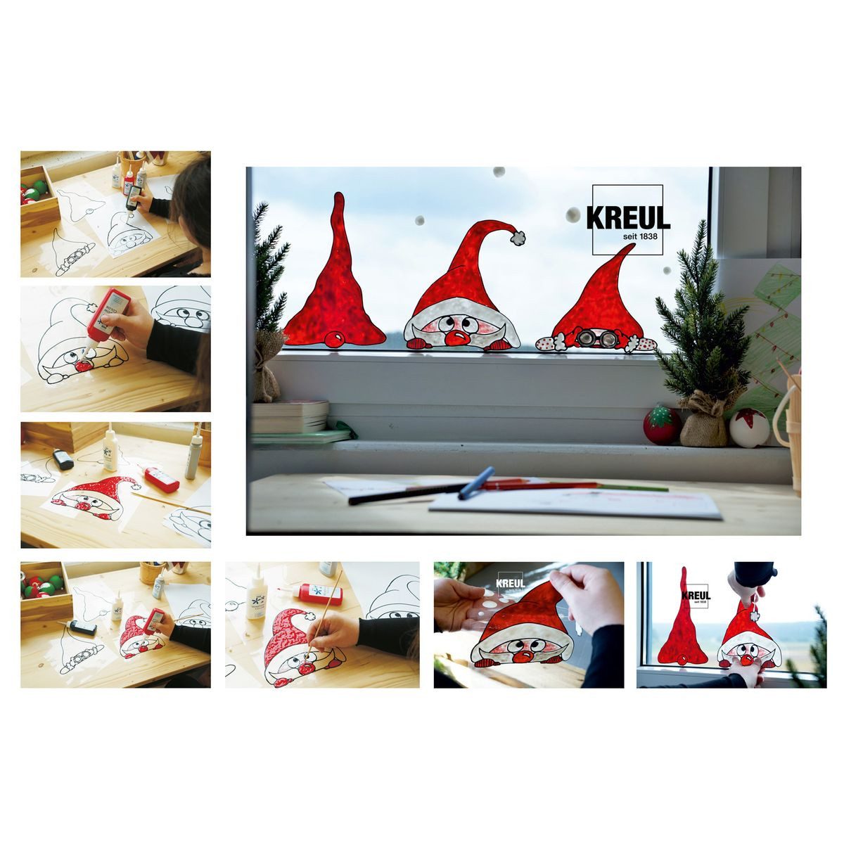 C. KREUL Wasserfarbe KREUL Window Color dunkelbraun 80ml Flasche