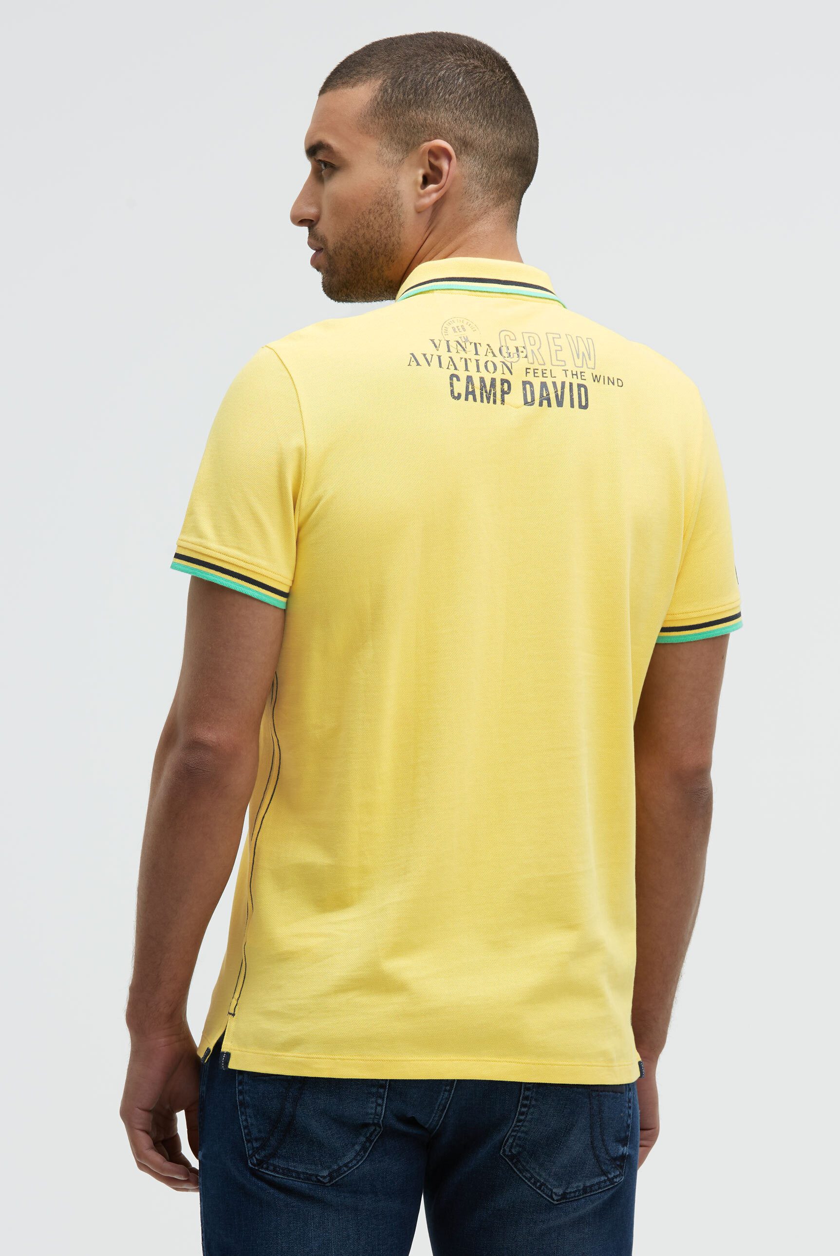 CAMP DAVID Poloshirt mit Seitenschlitze
