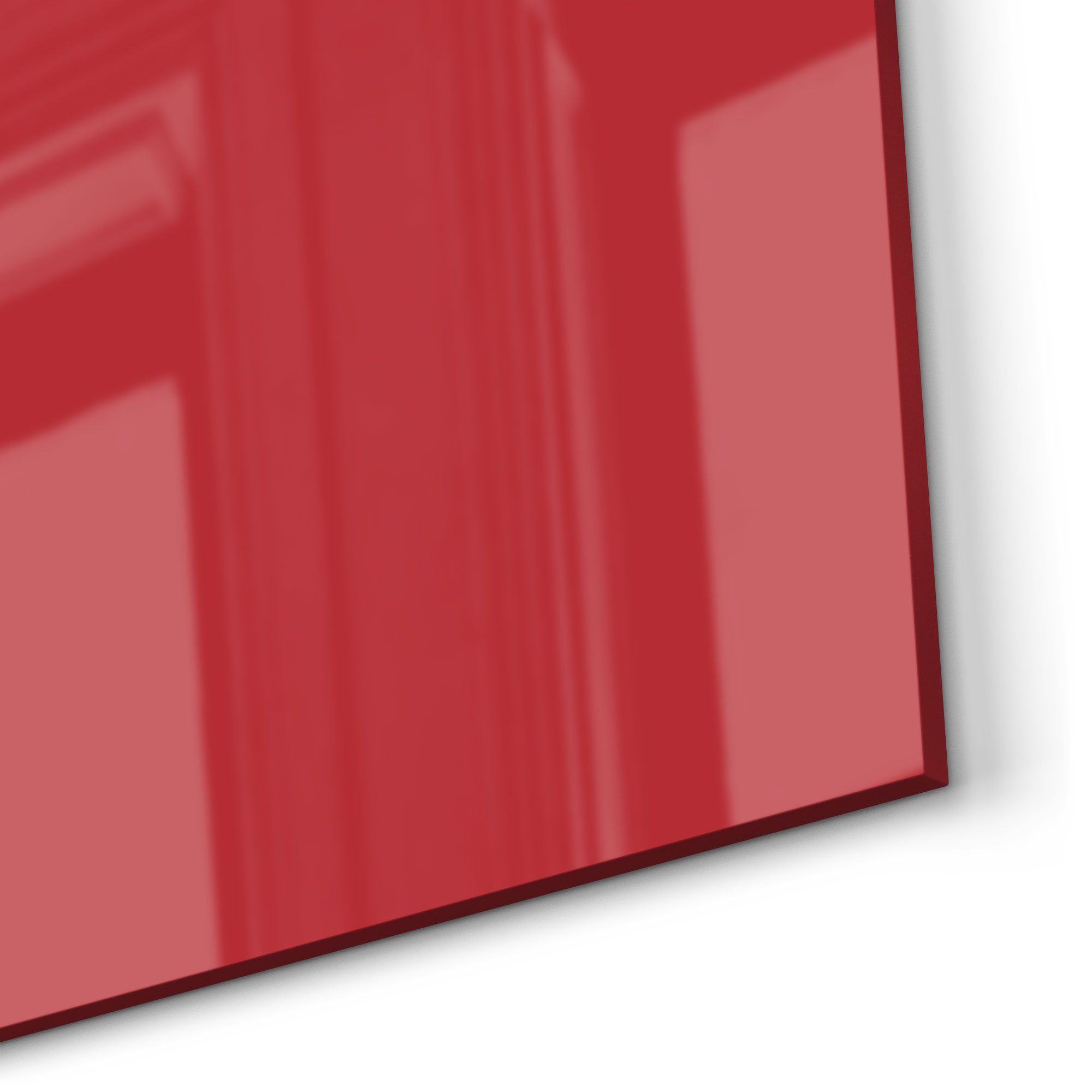 'Unifarben Rot', Küchenrückwand Herdblende Badrückwand DEQORI Spritzschutz - Glas