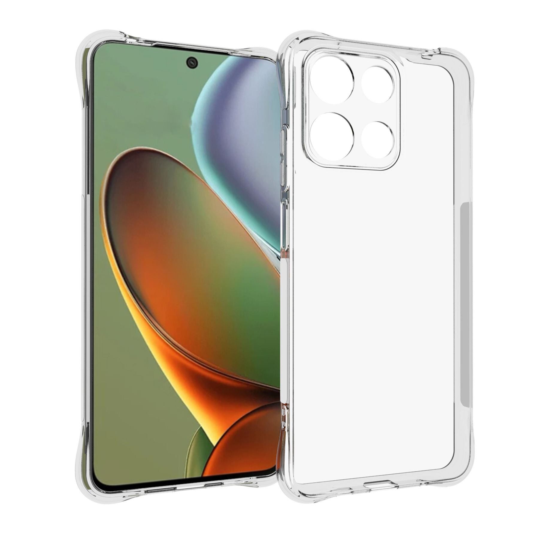 mtb more energy Smartphone-Hülle Clear Armor Case für Motorola Moto G15, Transparente TPU Schutzhülle Case Backcover mit Anti-Shock Verstärkung