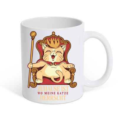 Youth Designz Tasse Cat King Kaffeetasse Geschenk, Keramik, mit süßem Print