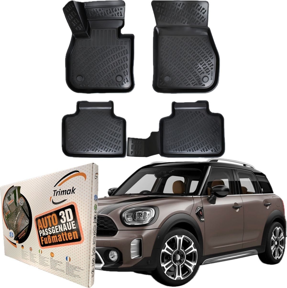 Passform-Fußmatten Oder Kofferraumwanne Oder Set für Mini