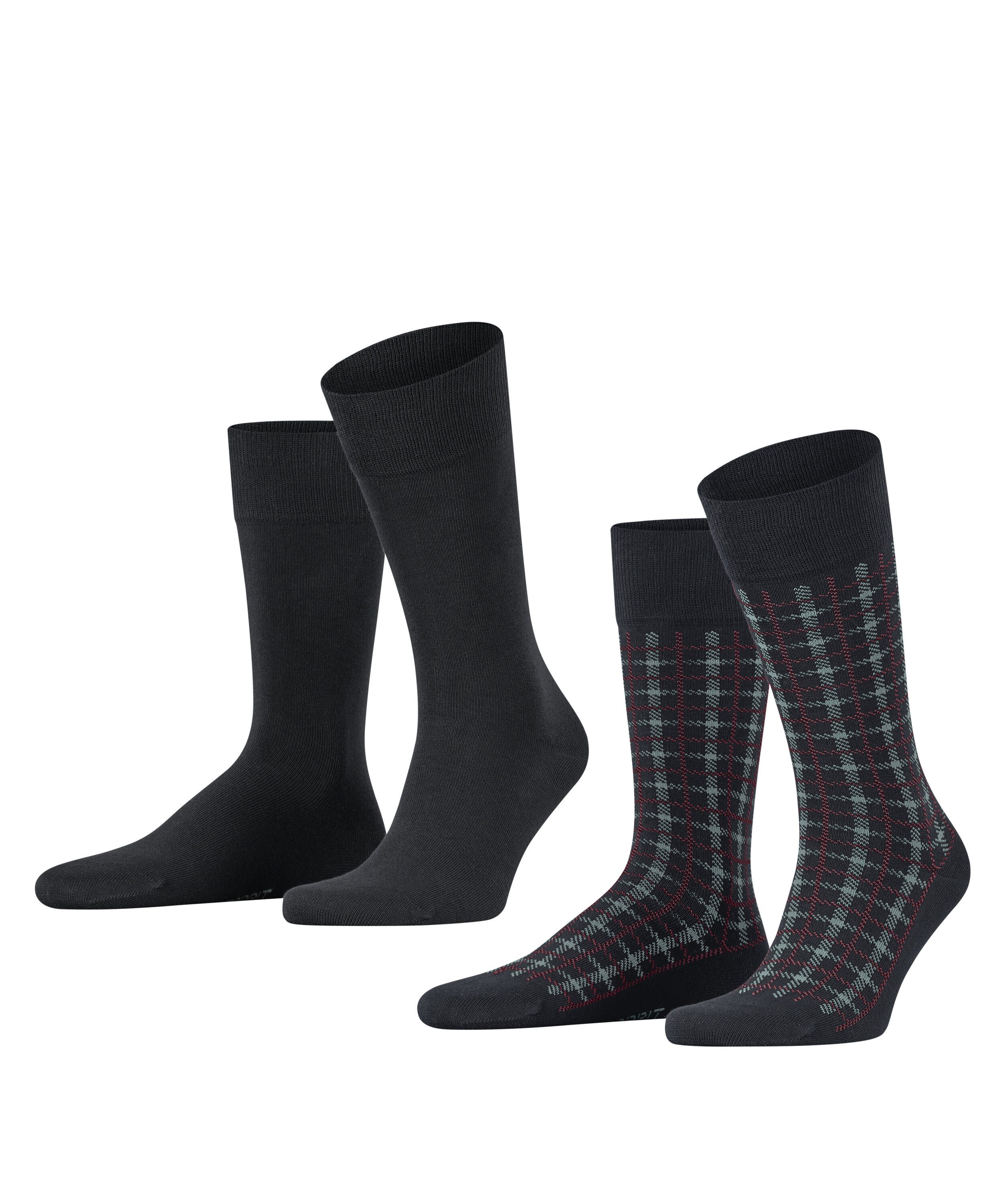 Esprit Socken Multi Check 2-Pack (2-Paar) mit Bio-Baumwolle