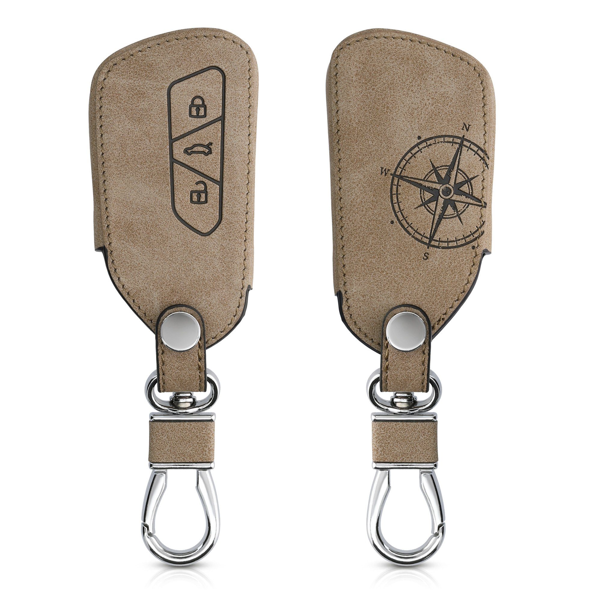 kwmobile Schlüsseltasche Autoschlüssel Hülle für VW Golf 8, Kunstleder Schutzhülle Schlüsselhülle Cover - Schlüssel Case