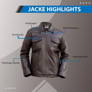 German Wear Lederjacke Trend 523J braun Lederjacke Jacke aus Lamm Nappa Leder Braun