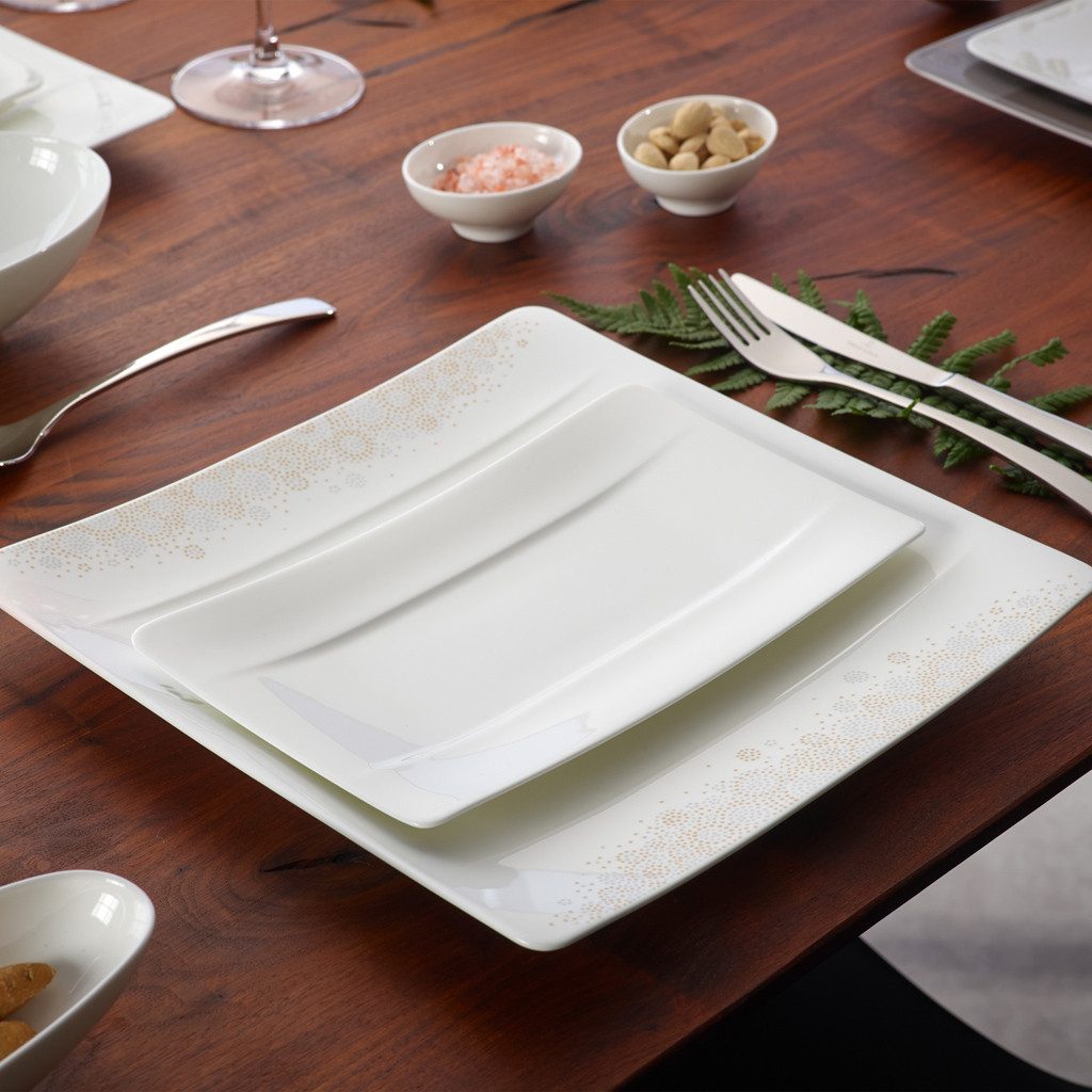 Villeroy & Boch Signature Servierplatte Modern Grace Sushiteller 24x14cm, Porzellan, (1-tlg), Premium Bone Porcelain, mikrow.- & spülm.sicher, Made in Germany