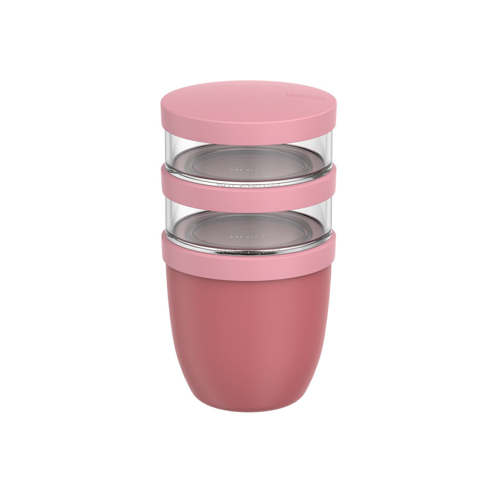 Mepal Lunchbox Ellipse Lunchpot 500 ml + 2x 200 ml, Kunststoff, (1-tlg), Spülmaschinengeeignet, Mikrowellenfest