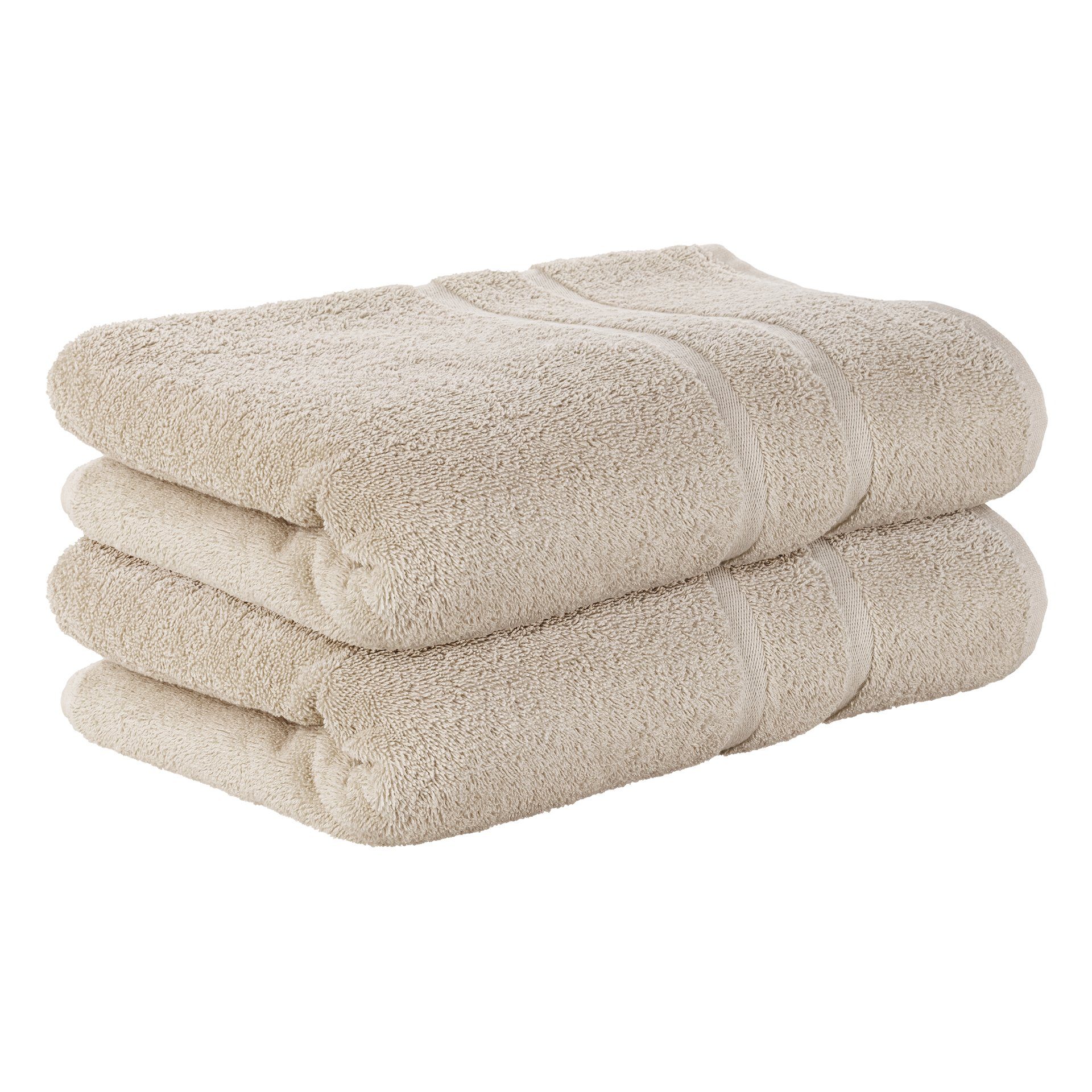 StickandShine Handtuch 2er Set Premium Frottee Handtuch 50x100 cm in 500g/m² aus 100% Baumwolle (2 Stück), 100% Baumwolle 500GSM Frottee Sand