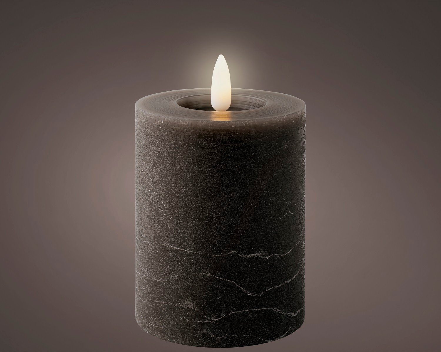 Lumineo LED-Christbaumkerzen Lumineo LED Wachskerze Grau 11,2 x 7 cm, batte günstig online kaufen