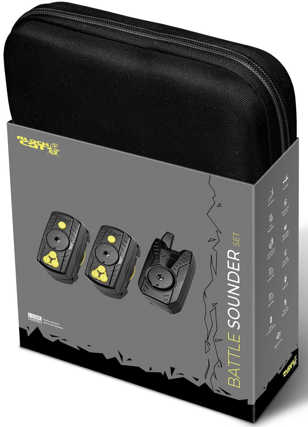 Black Cat elektronischer Bissanzeiger Black Cat Battle Sounder Set 2+1 - Welsbissanzeiger