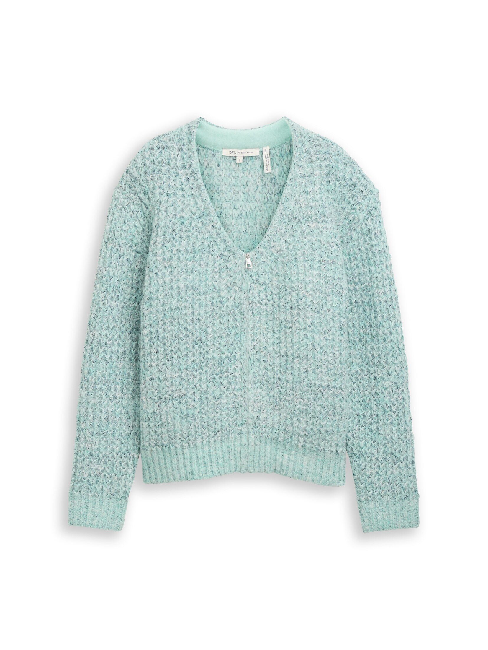 TOM TAILOR Denim Cardigan Pullover & Strickjacken Relaxed Fit Cardigan mit Wollanteil