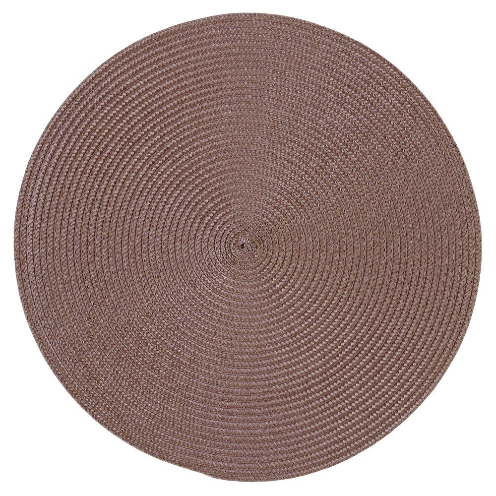 Platzset Platzset rund ca. 35 cm Ø abwaschbar Bast Optik Tischset Platzdeckche