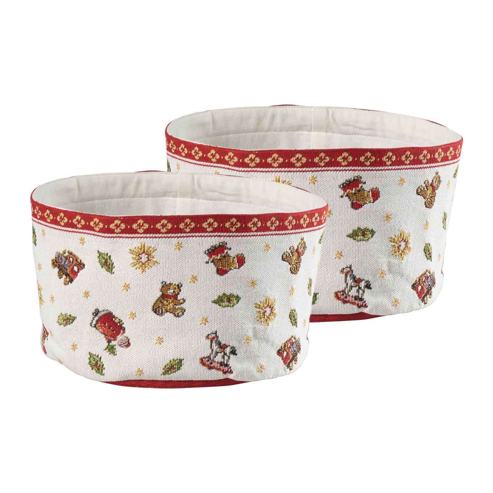 Villeroy & Boch Brotkorb Toy's Delight Gobelin Brotkorb ø 24 cm 2er Set, 70% Baumwolle, 30% Polyester, (2-tlg)