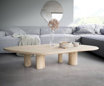 DELIFE Couchtisch Widorna, Mango White Wash 180x100 cm Couchtisch