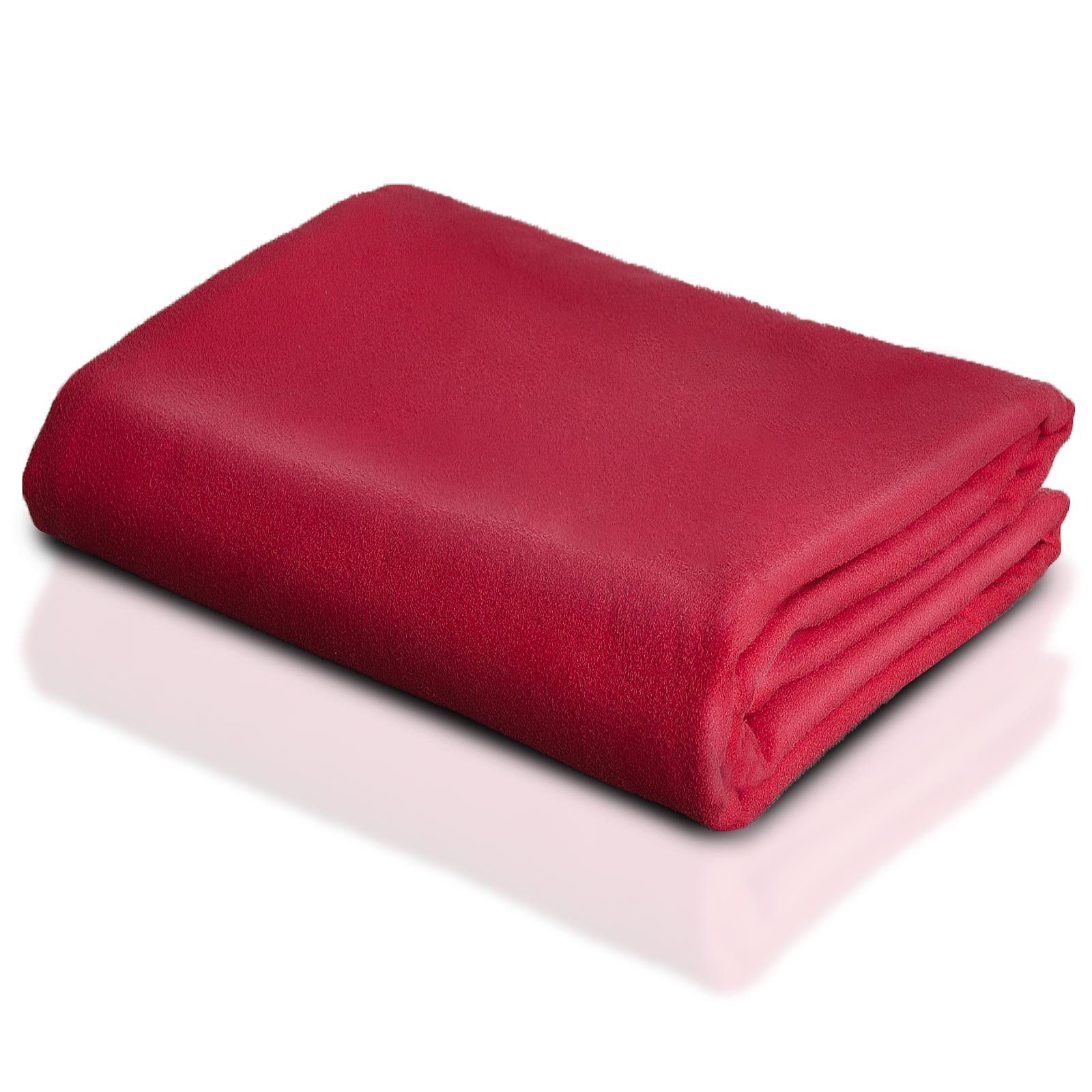 Floordirekt Handtuch Mikrofaser-Handtuch Magic Dry, Saugstark, schnelltrocknend Rot