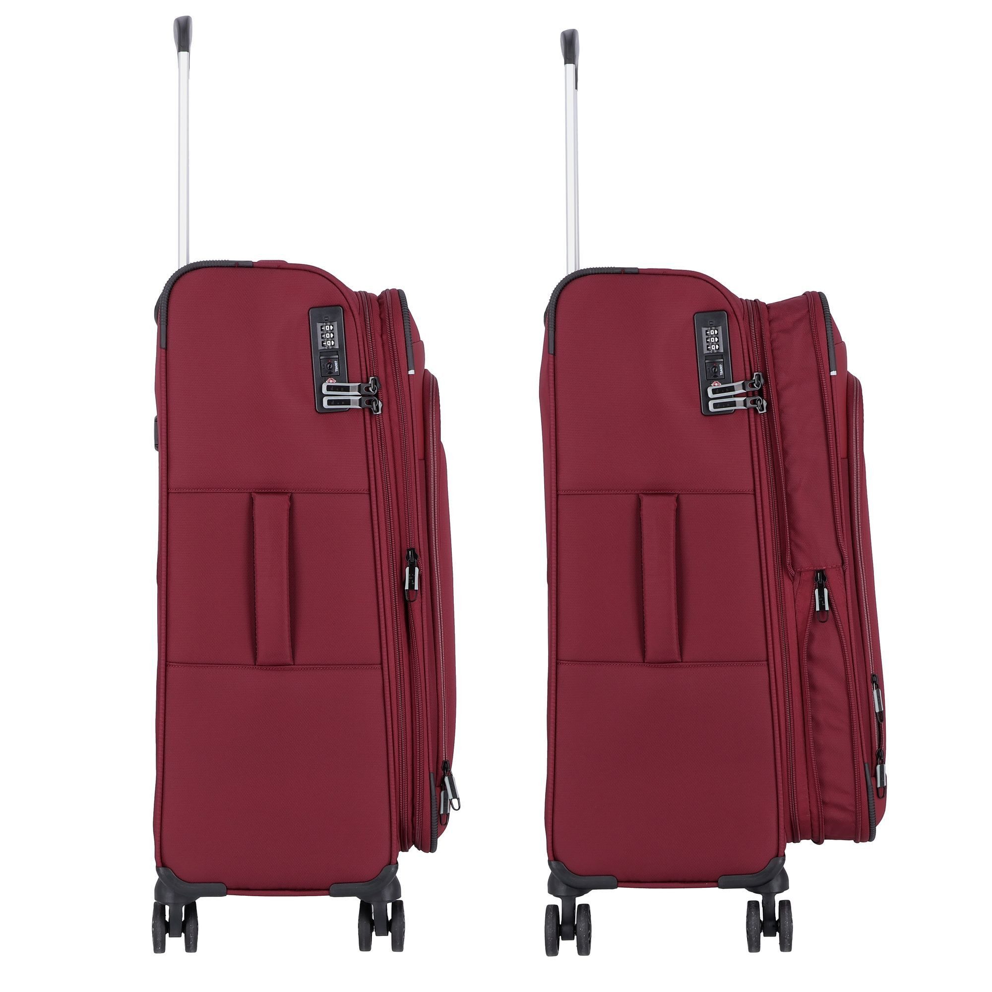 D&N Weichgepäck-Trolley Travel Line, 4 Rollen, Polyester