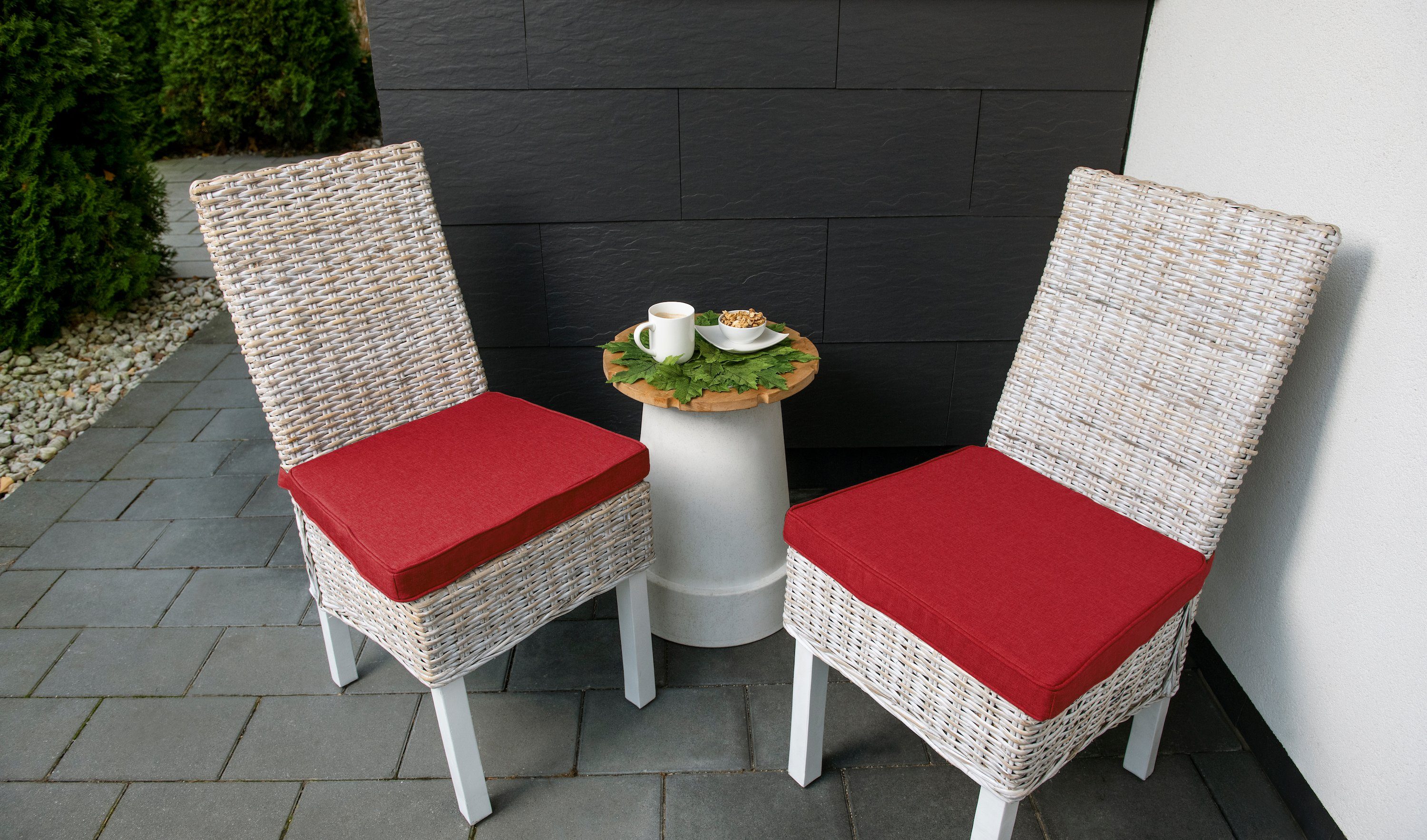 sunnypillow Stuhlkissen 4er Set Stuhlkissen 40 x 45 x 5cm