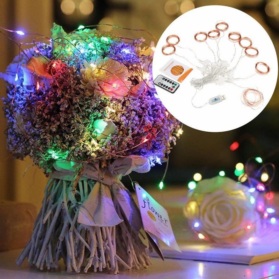 iscooter LED-Lichterkette LED Lichtervorhang Lichterketten, USB  Vorhanglichter String Light, 3m x 3m, 300 LEDs USB Lichterkettenvorhang mit  8 Lichtmodelle