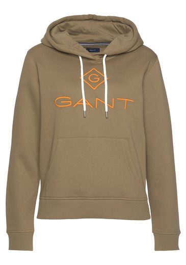 Gant Sweatshirt mit großem, gestickten Logo vorne