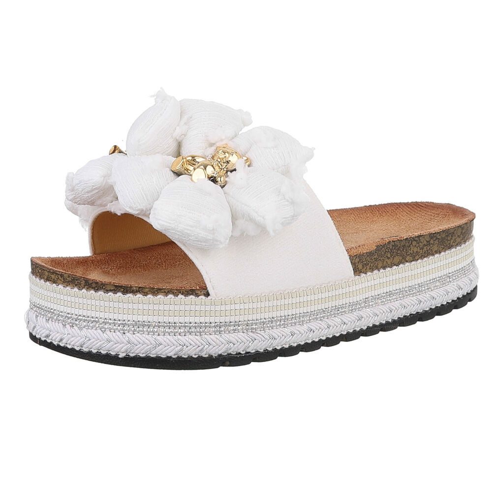 Ital-Design Stylische Damen-Sandalen mit Blumen und günstig online kaufen