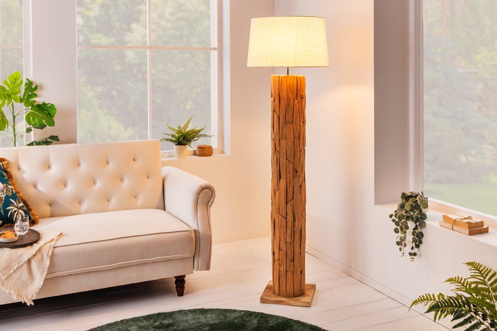 riess-ambiente Stehlampe ohne Leinen Wohnzimmer · Ein-/Ausschalter, natur, Handarbeit ROOTS Massivholz · Leuchtmittel, Maritim · 160cm ·