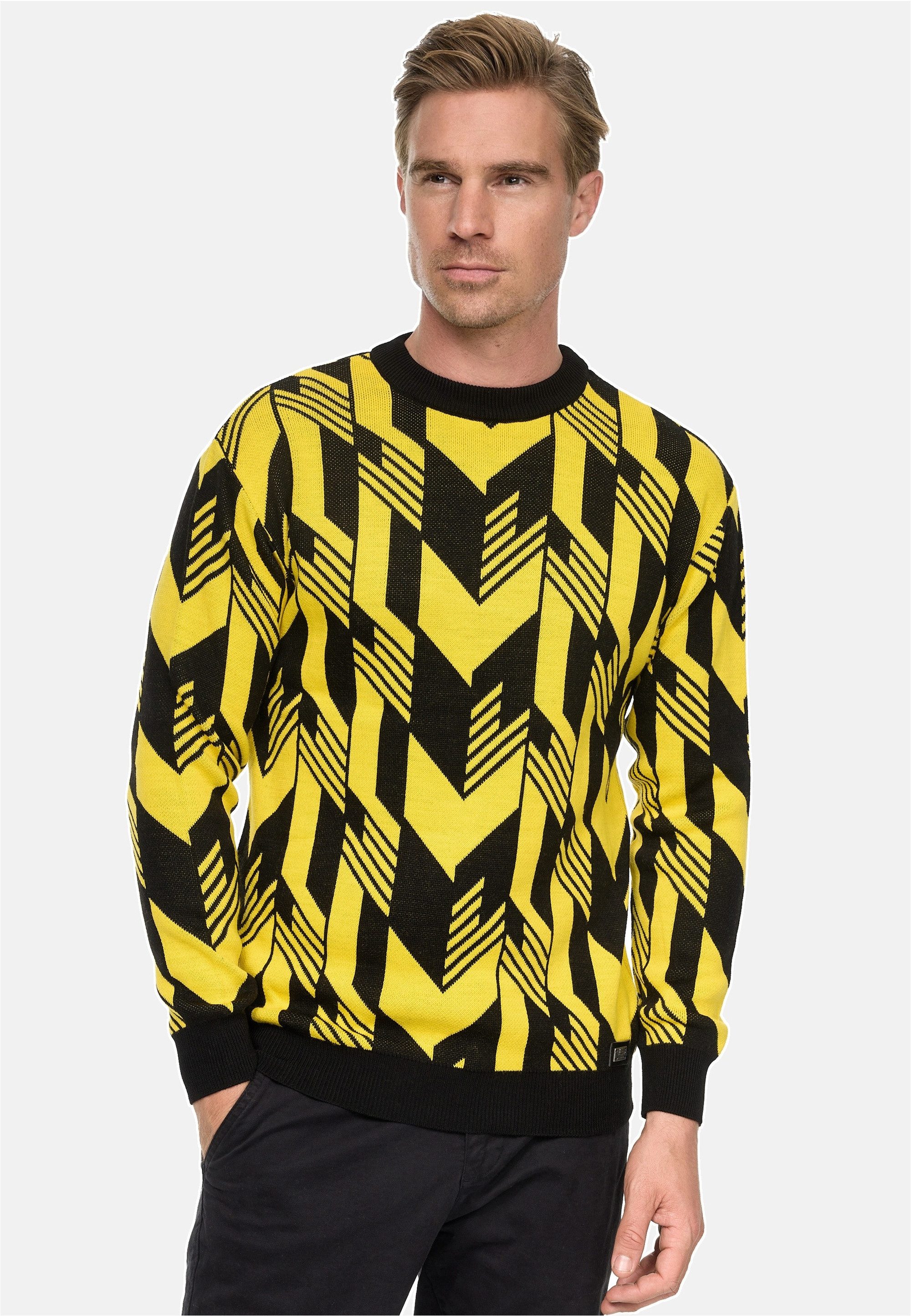 Rusty Neal Strickpullover in zweifarbigem Design