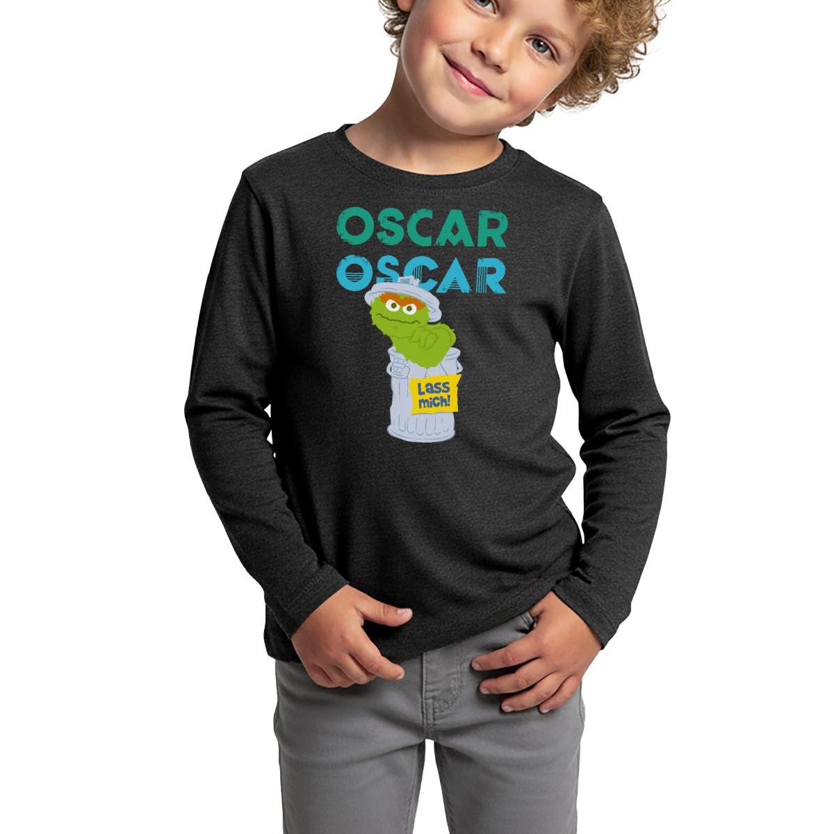 T-Shirt Sesamstraße Oscar In der Tonne Lass Mich Kinder Premium Langarmshirt