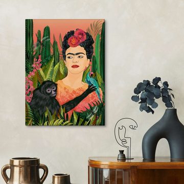Posterlounge Leinwandbild Ella Tjader, Meine Frida Kahlo, Wohnzimmer Illustration
