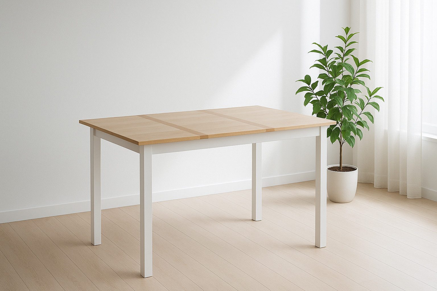 kundler home Esstisch 'Der Echthölzerne' Küchtentisch, Tisch Birke Massivholz 110x75 cm, Massivholz Tischplatte Birke in A+ Qualität