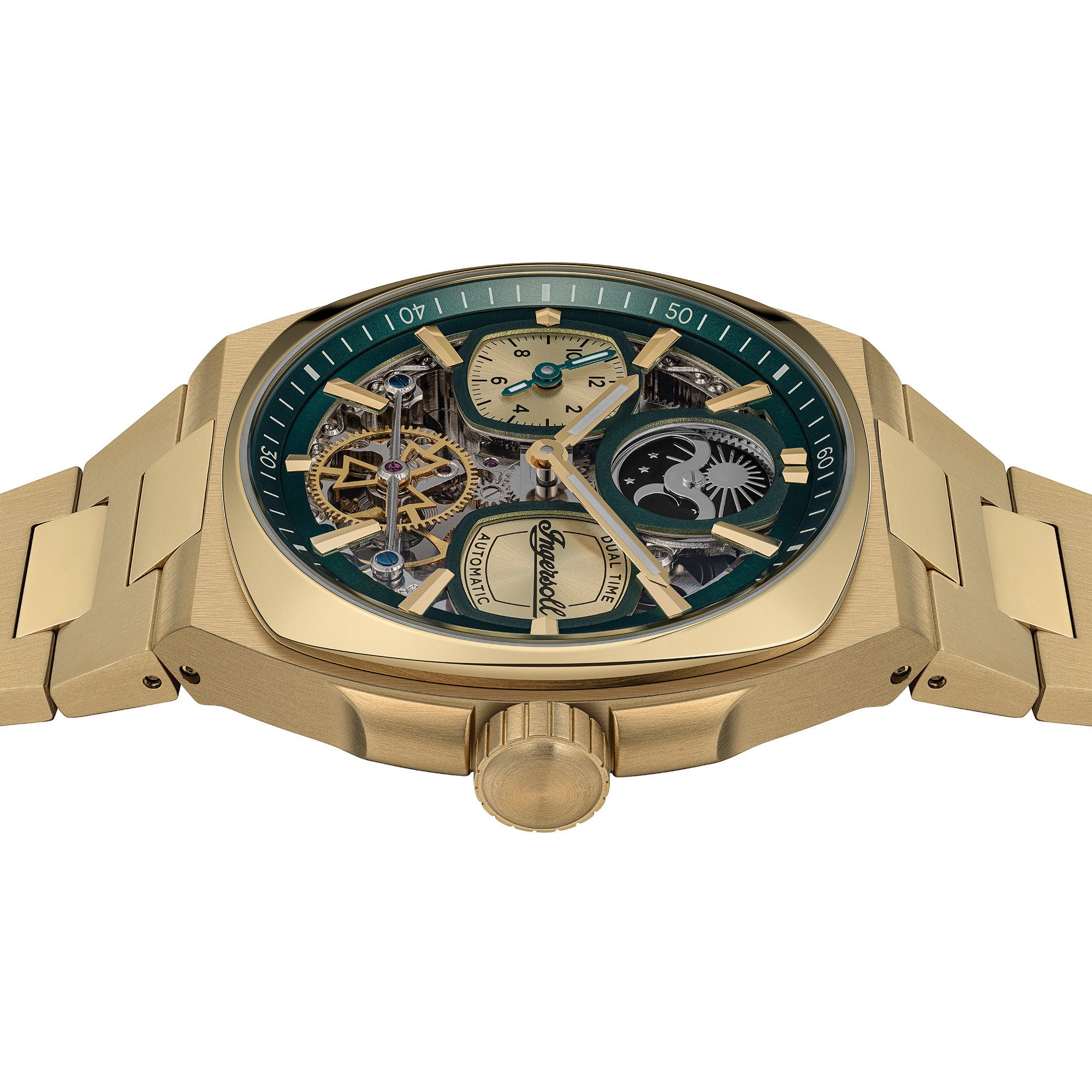 Ingersoll Automatikuhr The Spirit I15803, Armbanduhr, Herrenuhr, Mechanische Uhr, Edelstahlarmband, analog