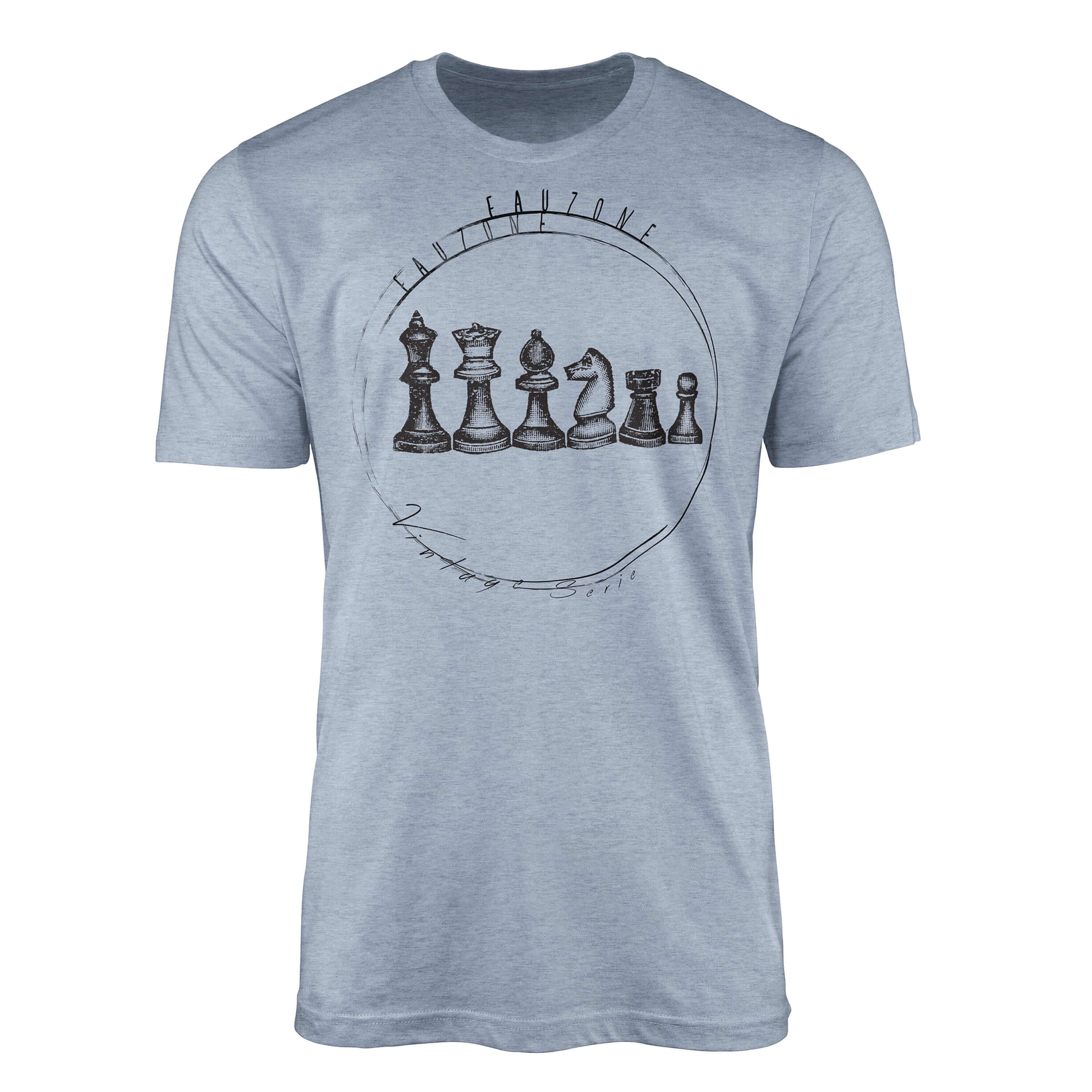 T-Shirt Vintage Herren T-Shirt Schachfigur