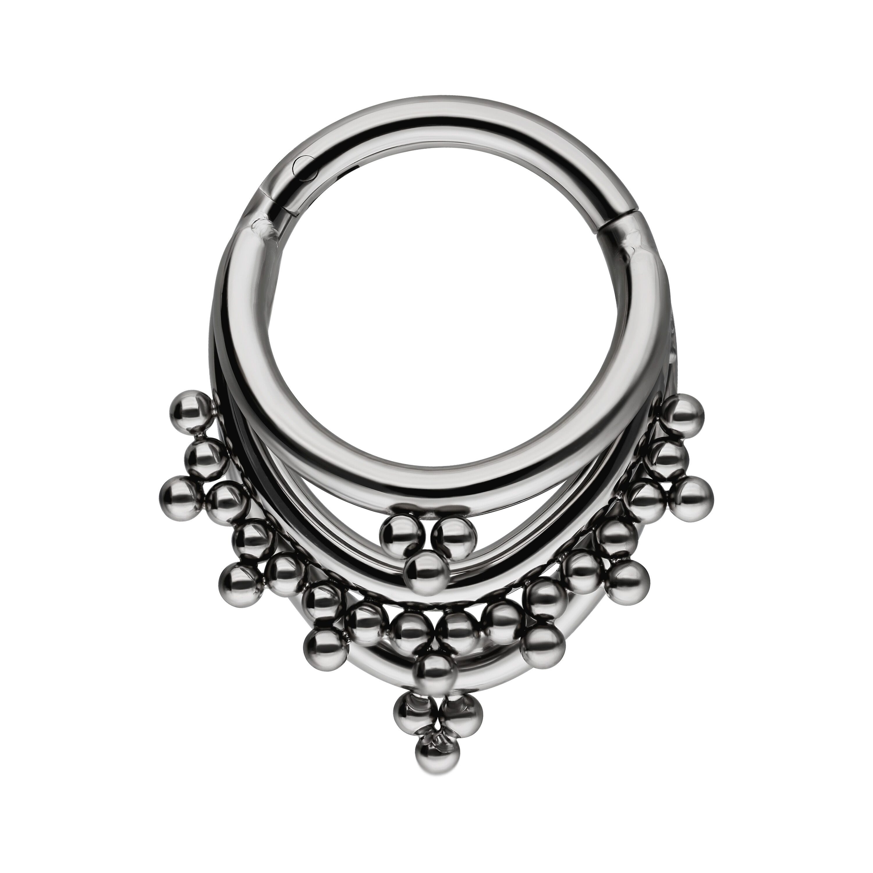 Nasenpiercing Triple Oriental Clicker für Ohr, Nase, Lippe, Bauchnabel, 1 Stück