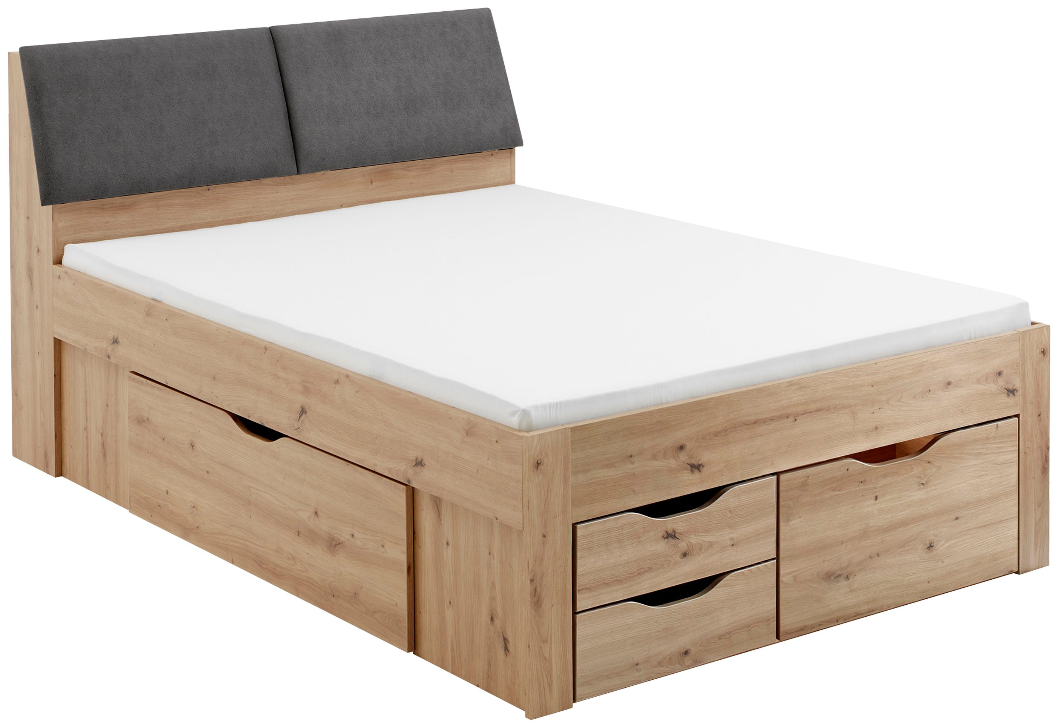 Relita Stauraumbett Maxi, mit Schubladen und Stauraum im Kopfteil