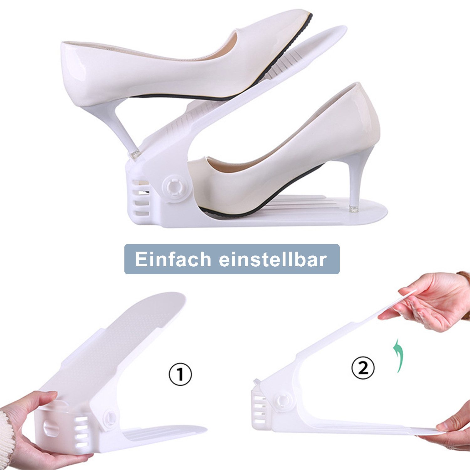 Refined Living Schuhregal 12stk Schuhstapler Einstellbare Schuhregale Schuh günstig online kaufen