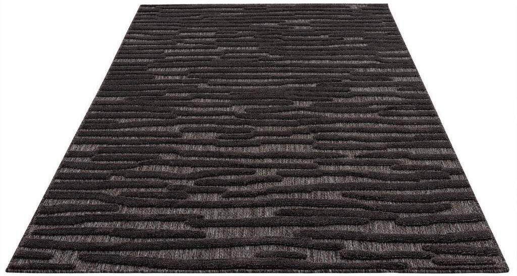 Küche, Teppich Flur Carpet 3D-Effekt, Streifen, Balkon, mm, Höhe: Outdoorteppich Santorini UV-beständig City, Wetterfest & 5 für anthrazit Terrasse, 58394, In-& rechteckig,