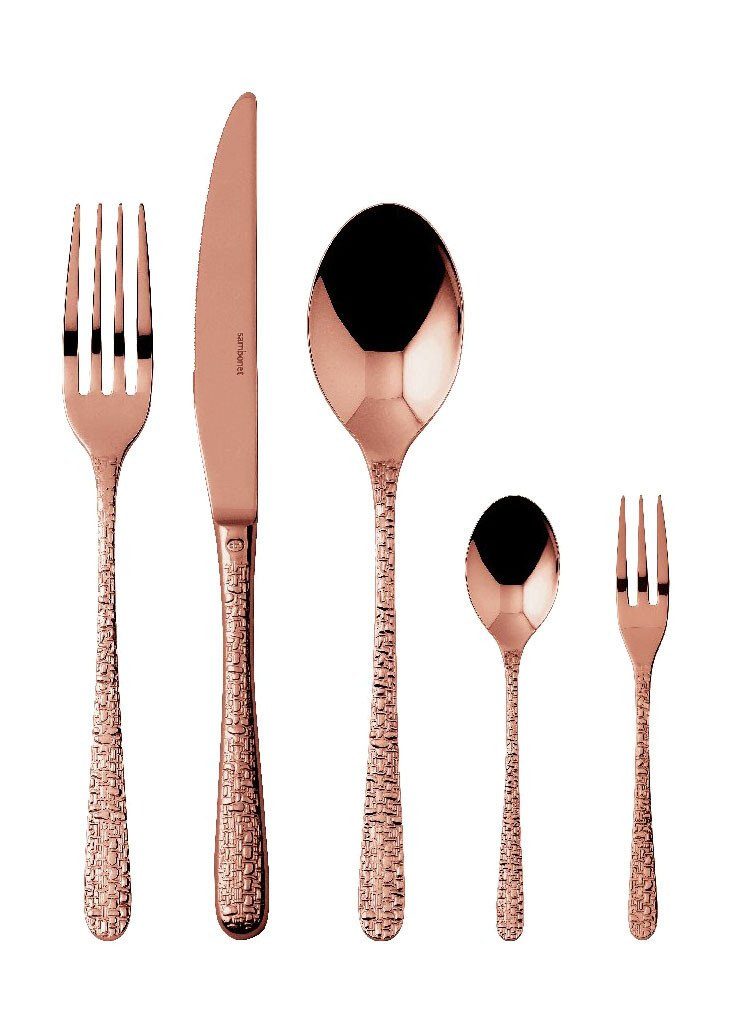 sambonet Geschirr-Set Besteck-Set 30-tlg. Venezia PVD Kupfer, Edelstahl 18-10, PVD