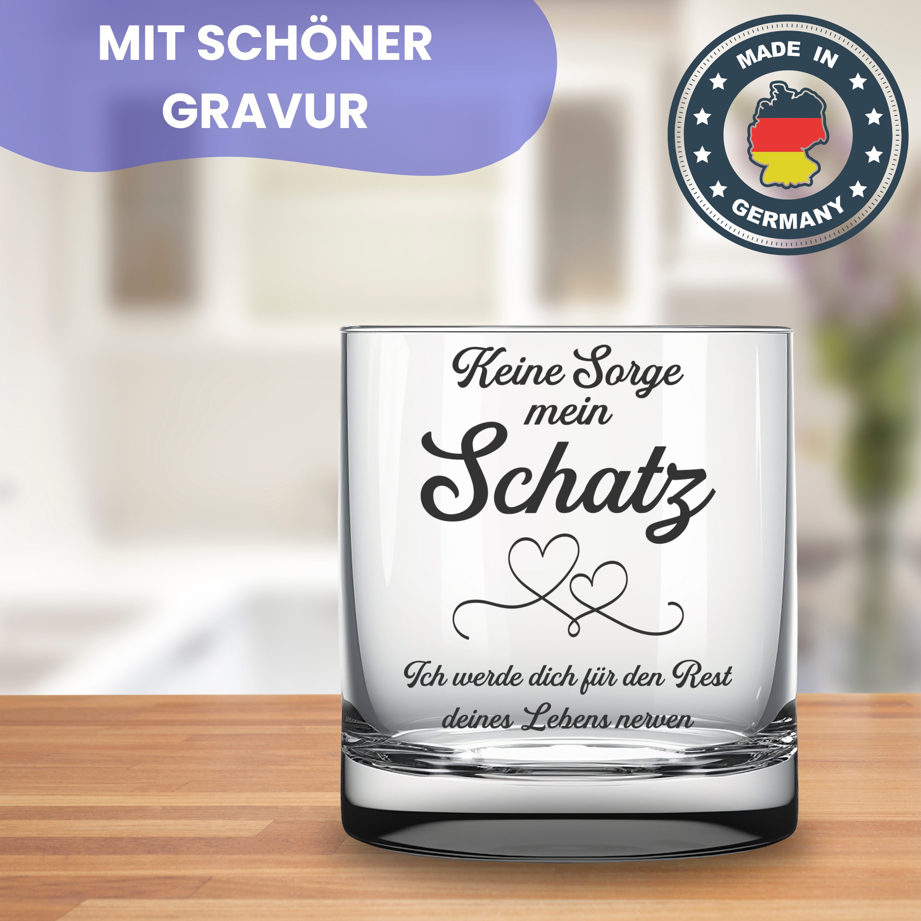 Lasernauten Whiskyglas Trinkglas mit Gravur lustiges Geschenk für Partner Frau Mann Whisky, mit Gravur – Bild 3 von 5