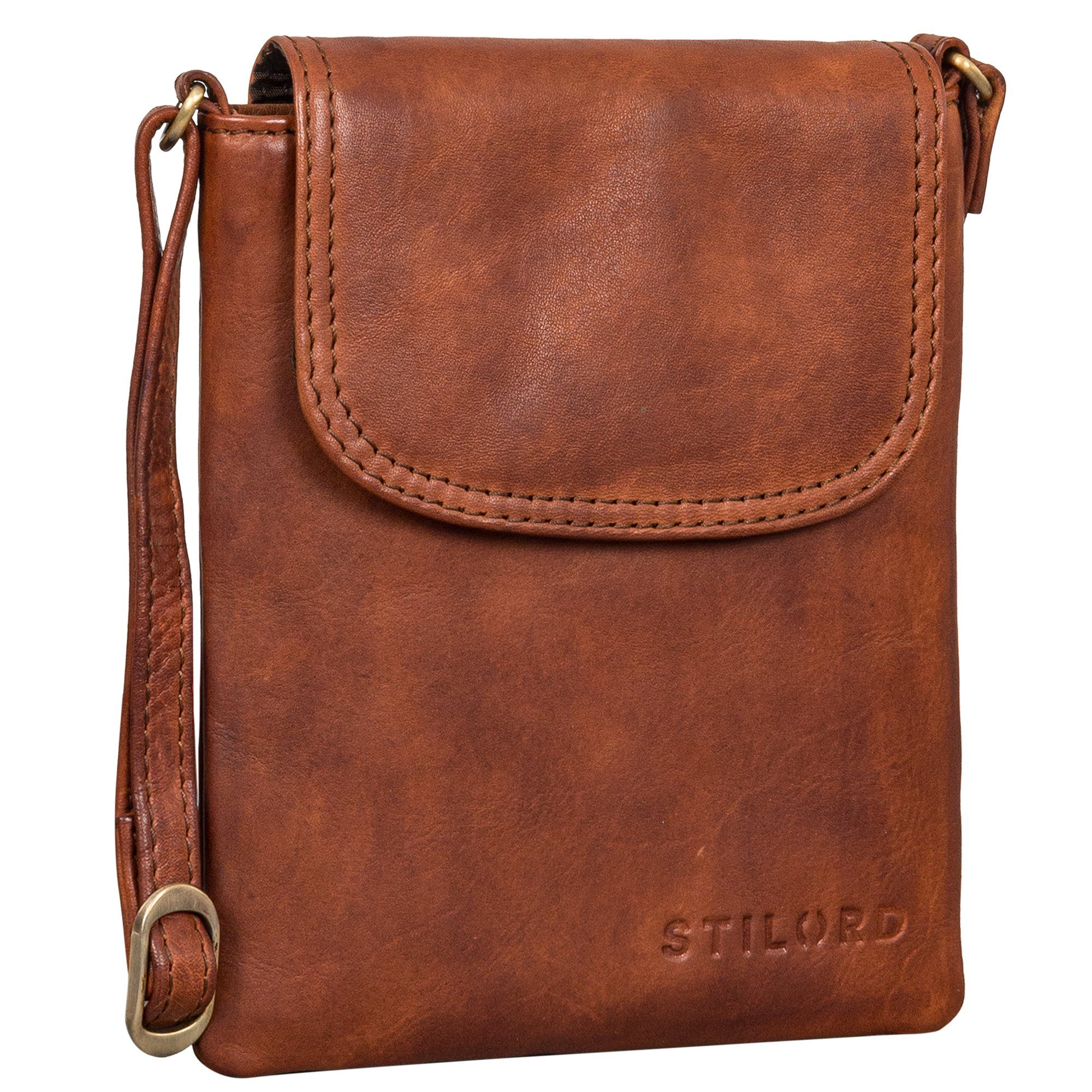 STILORD Handtasche "Ellis" Handytasche zum Umhängen Leder