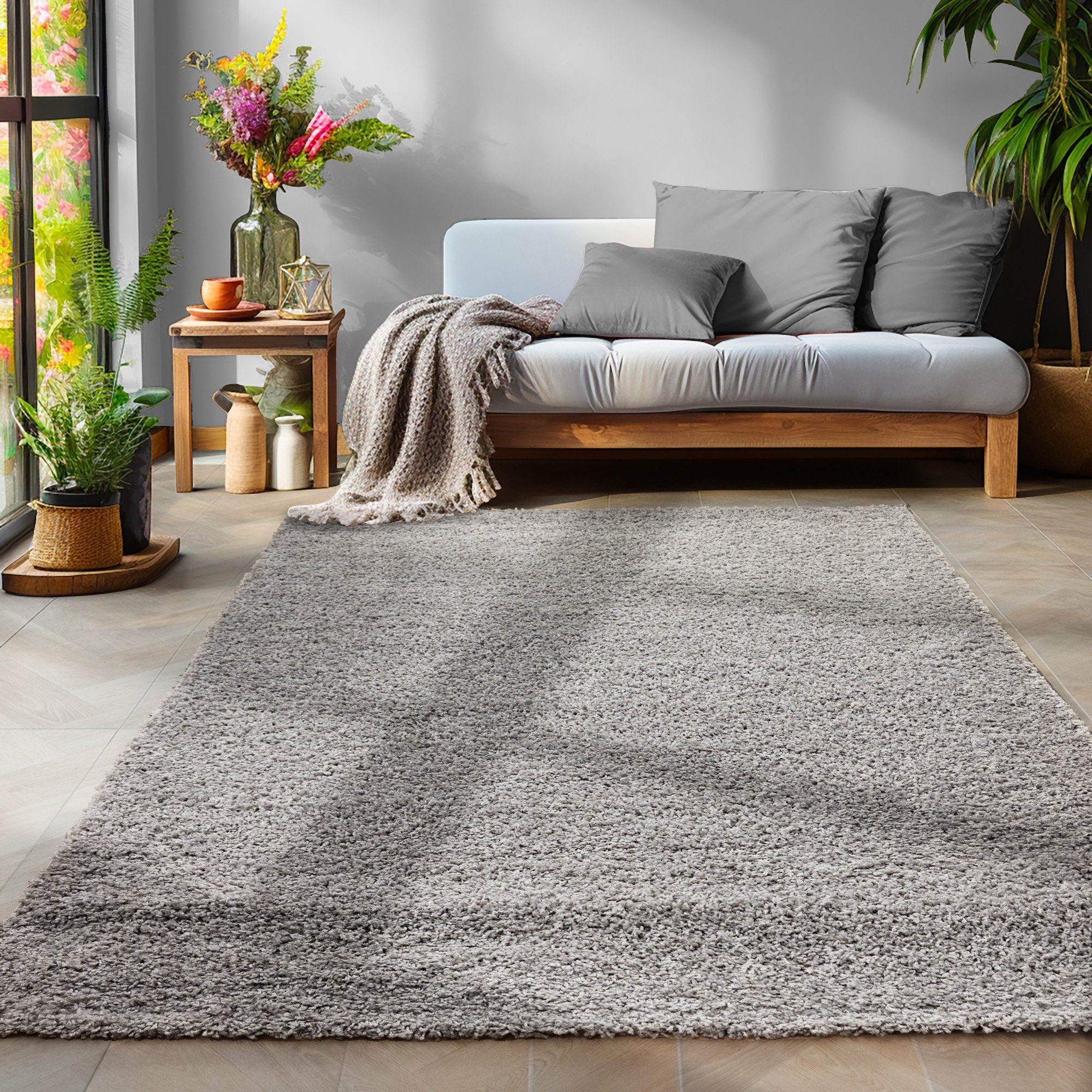 SIMPEX24 Teppich Unicolor - Einfarbig, Rund, günstig online kaufen