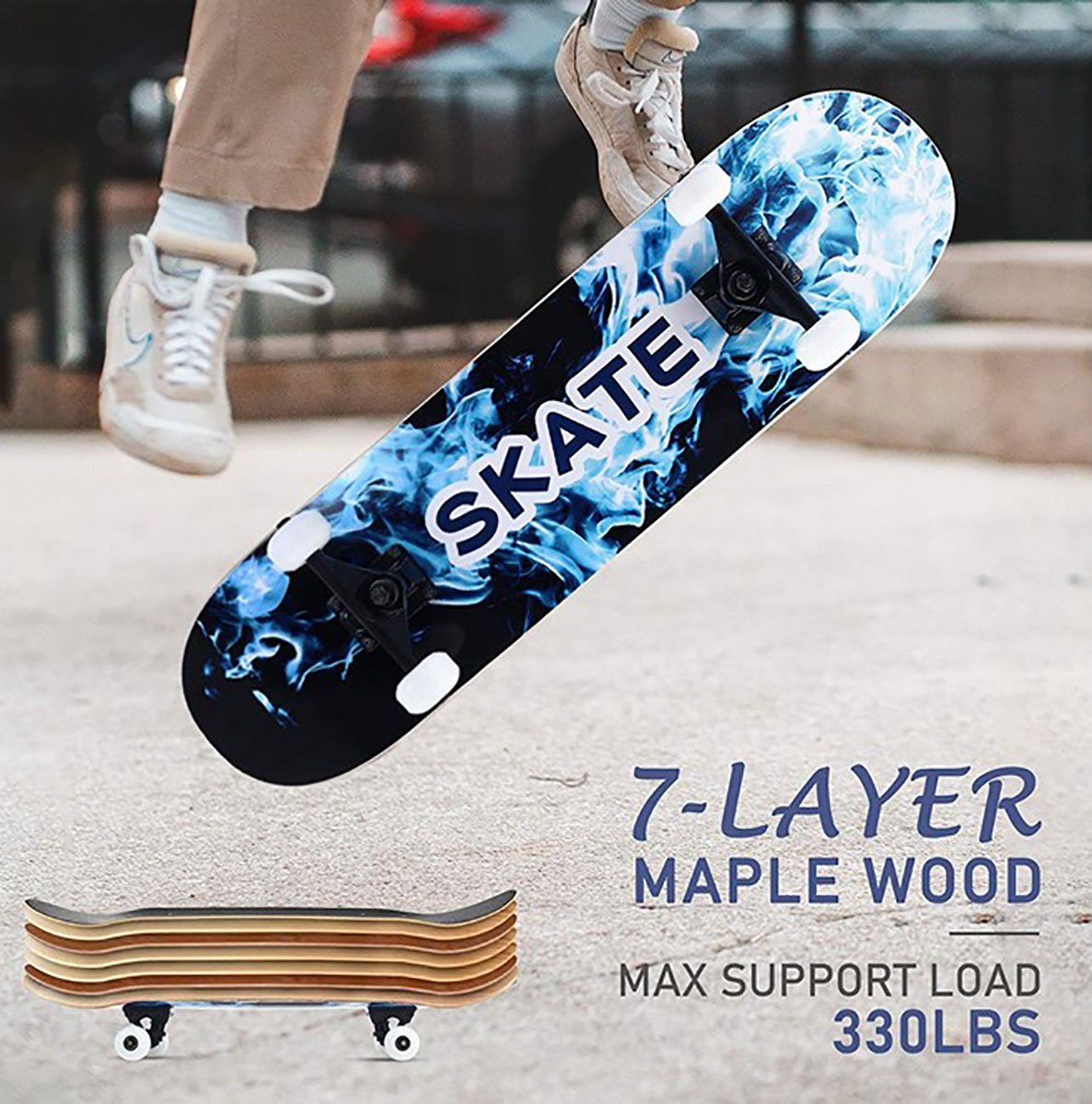Disuppo + Skateboard + Räder AM485500-3 Werkzeug Blue Skatertasche für Skateboard