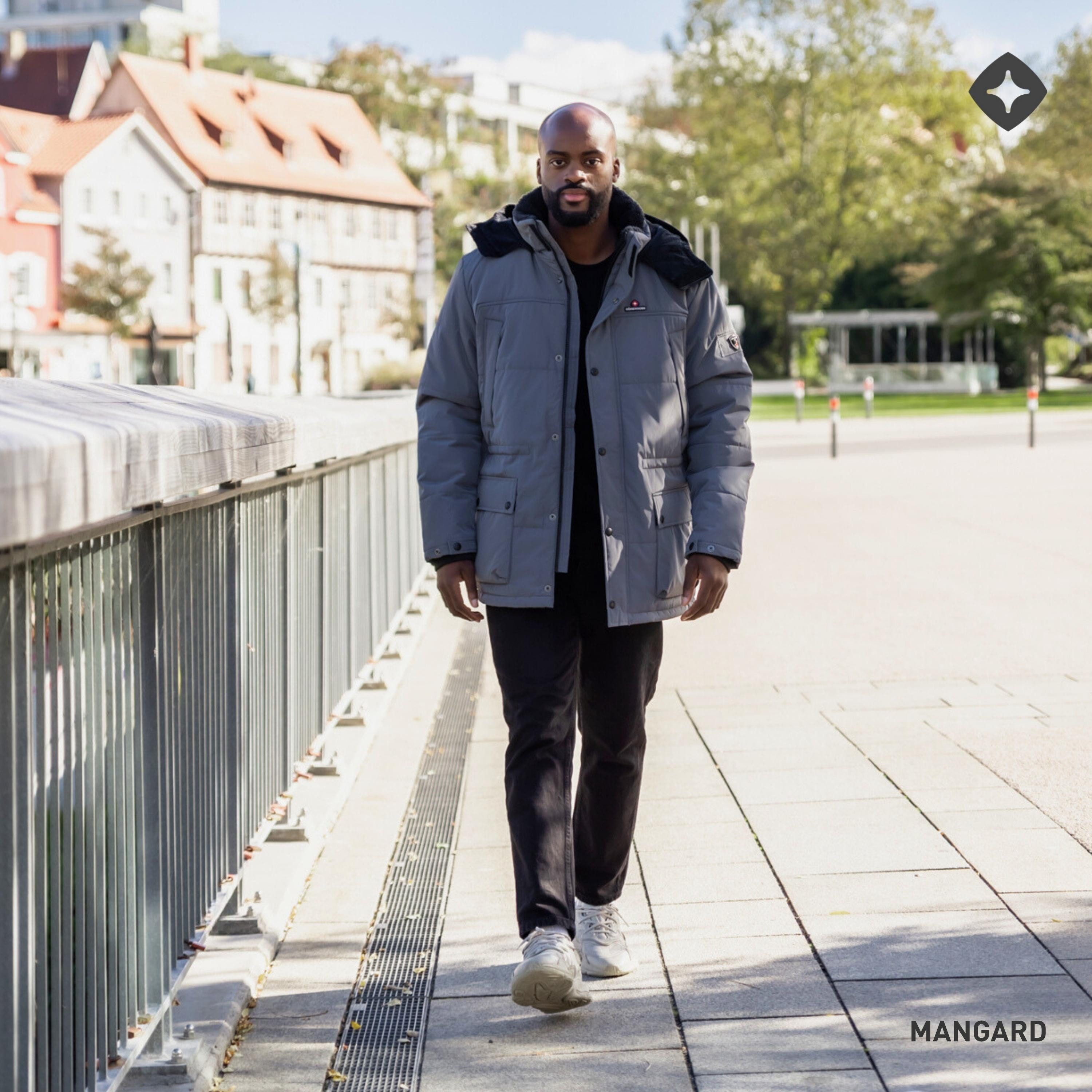 Höhenhorn Winterjacke Mangard Herren Winter Jacke für Männer Gefüttert Winterjacke Parker abnehmbare Gefütterte Kapuze, weicher Teddyfleece Kragen