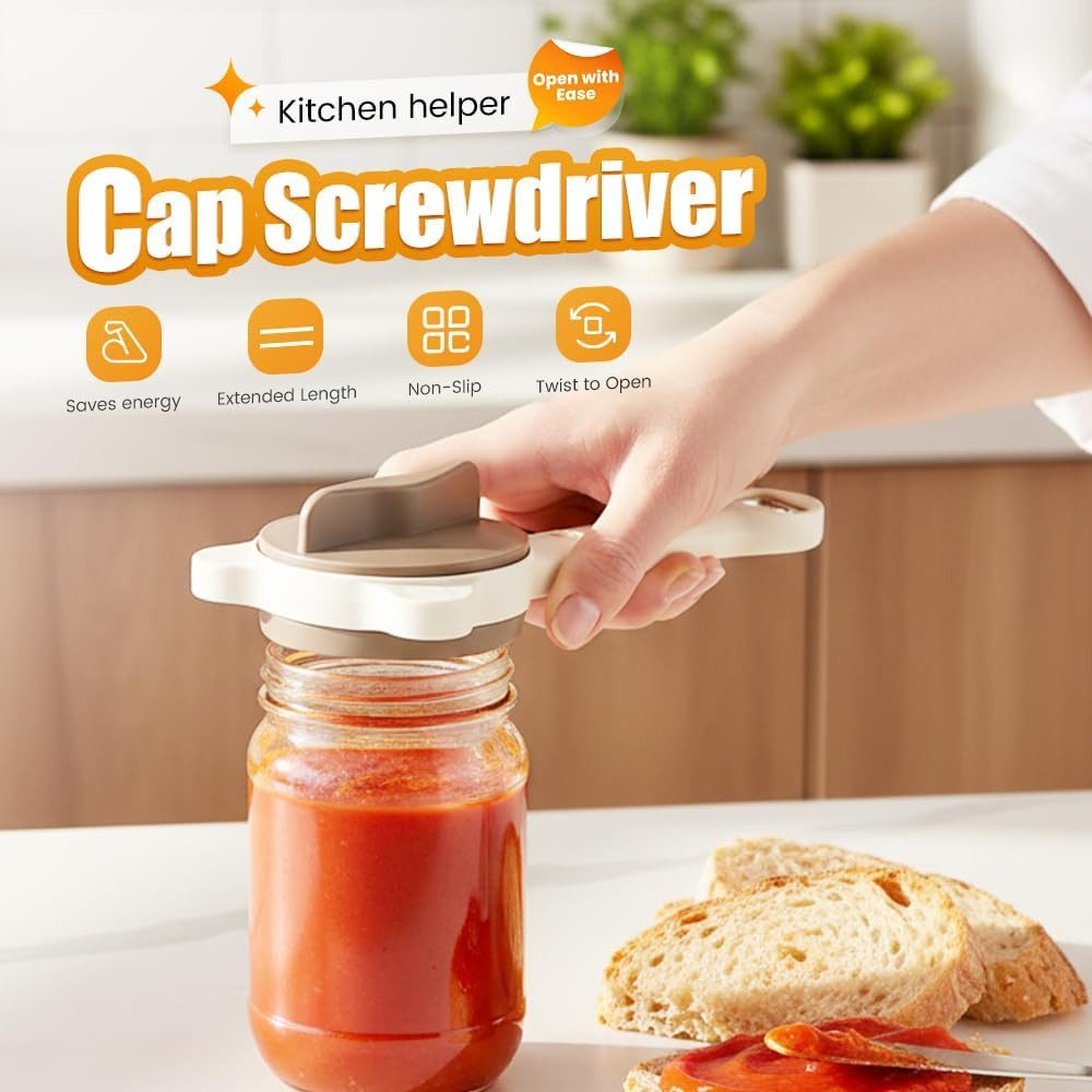 ibettertec Dosenöffner Dosenöffner Manuell,Ohne Scharfe Kanten Flaschenöffne, 4-in-1 Multifunktionaler,Spannungsfreier Glasöffner für Alle Dosen
