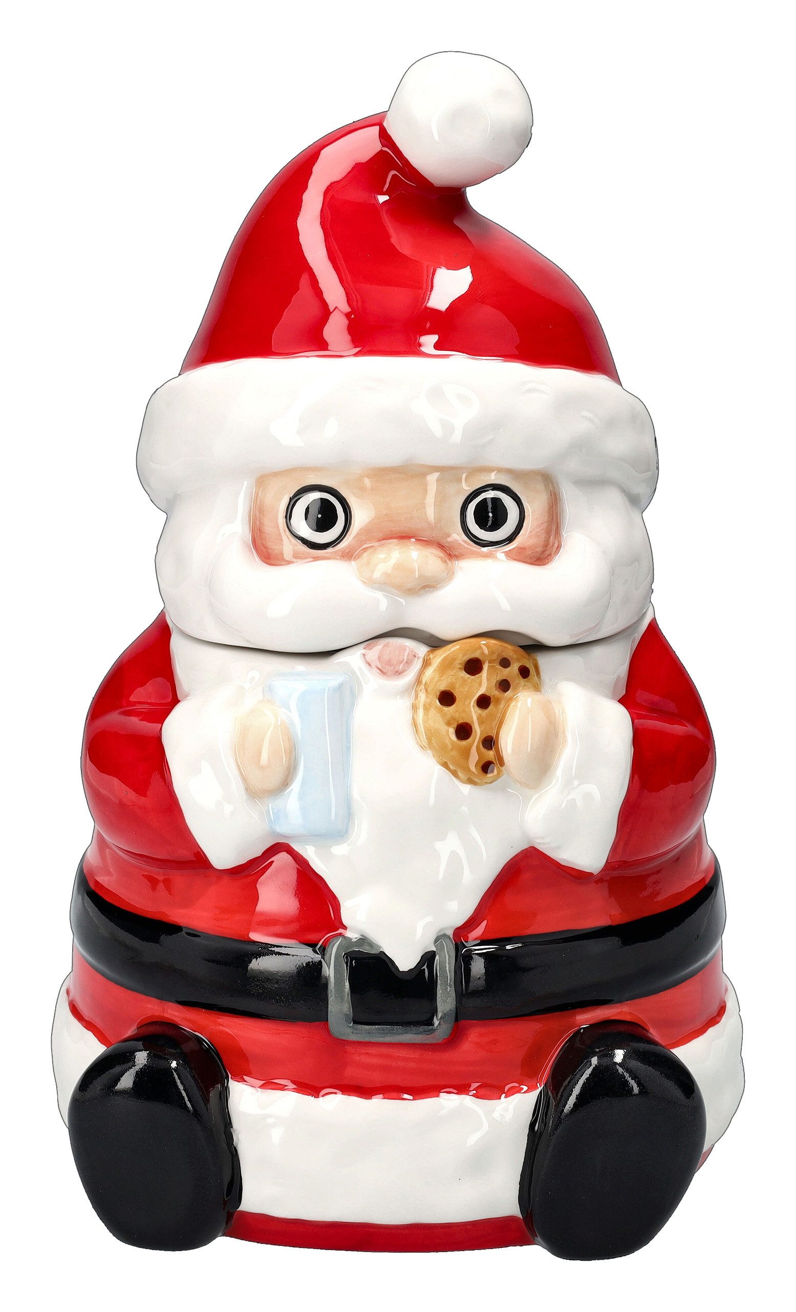 Figuren Shop GmbH Keksdose Keksdose - Weihnachtsmann Santa Claus - Weihnachten Weihnachtsdeko, Keramik