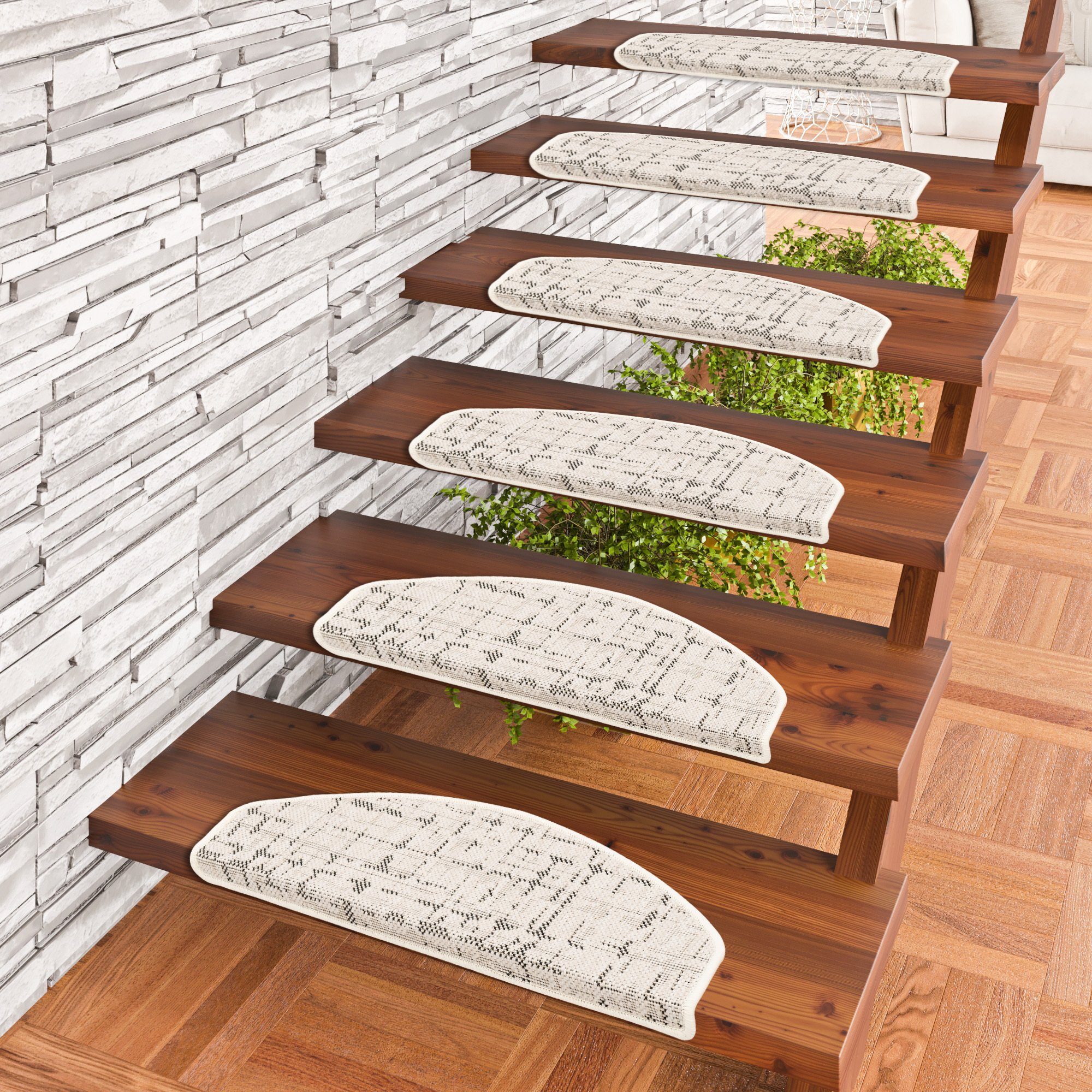 Pergamon Stufenmatte Stufenmatte Oslo 15er-Set, Halbrund, günstig online kaufen