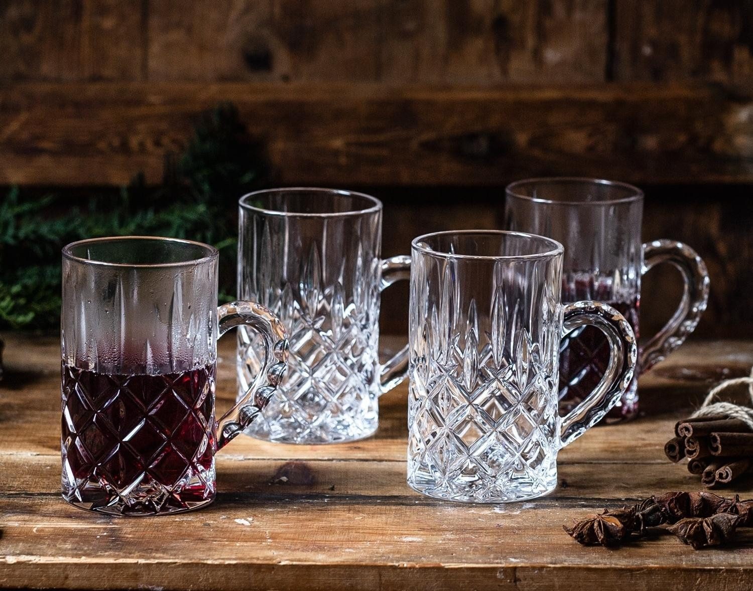 Nachtmann Glas Glühweingläser 4er Set NOBLESSE, 256 ml, Kristallglas, Spülmaschinenfest, Hitzebeständig, Made in Germany