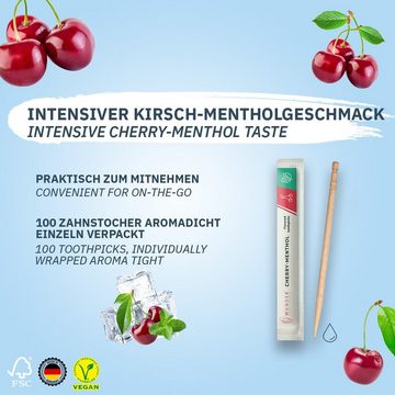 Wunder Zahnstocher Mundpflegecenter Wunder Zahnstocher mit Geschmack - 30er Single Pack Kirsch/Menthol